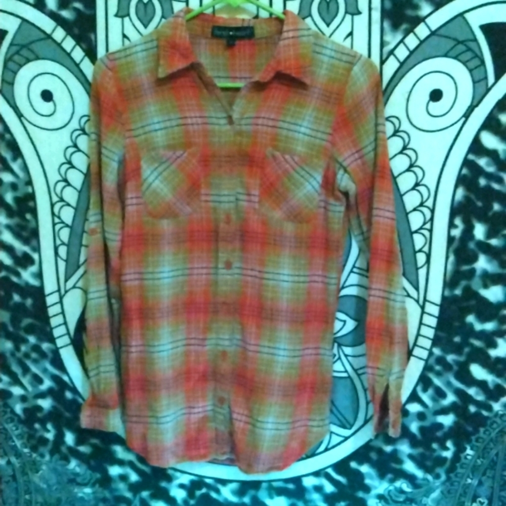 Women's derek heart button down shirt